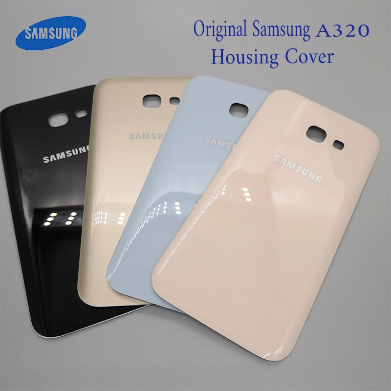 Оригинальный чехол для Samsung Galaxy A320 задняя крышка батареи Замена 3D стеклянный