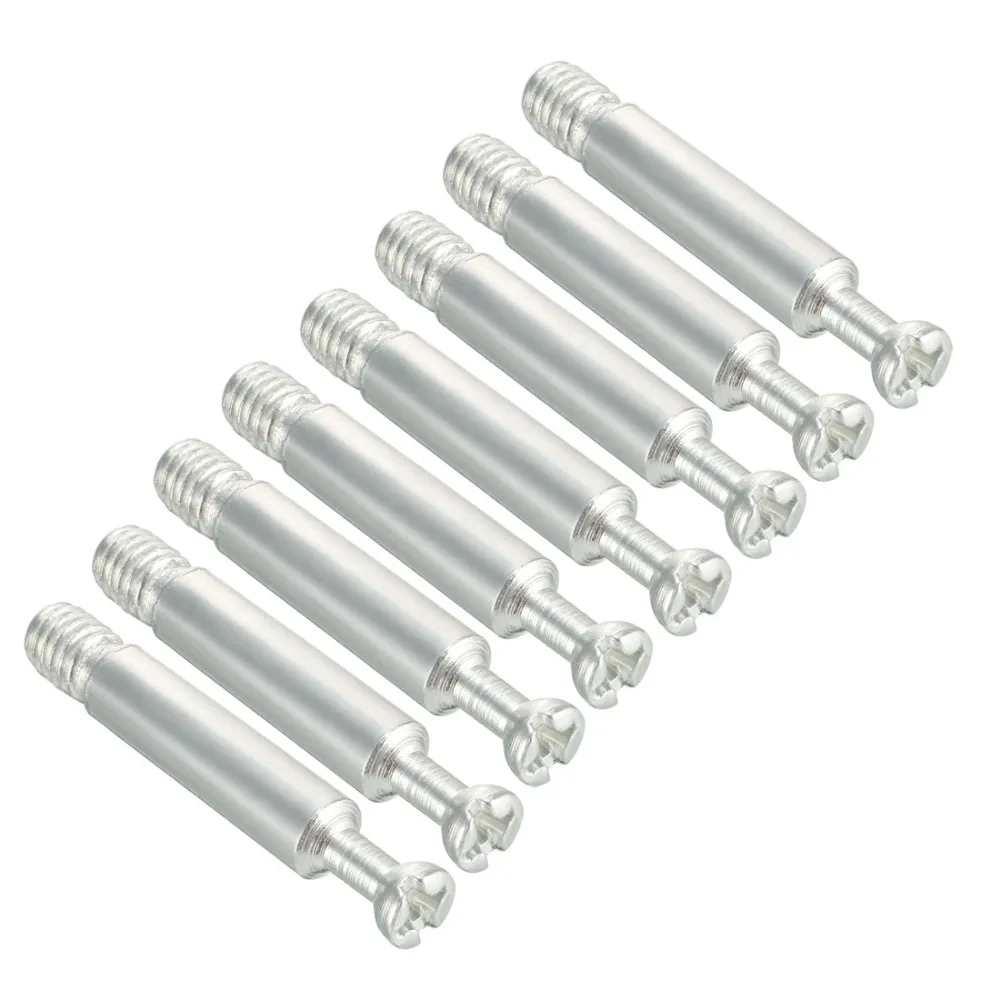 

New Hot 8pcs Furniture Connecting Cam Fitting 6mm Thread Bolts Dowels Screws Accessory Fastener 40x6mm 35x7mmm