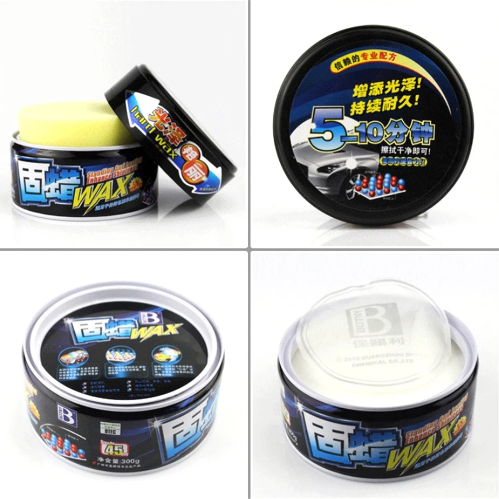

300gCar Polishing Wax Crystal Plating Set Hard glossy wax Paint Waterproof Care Scratch Repair layer covering the paint surface