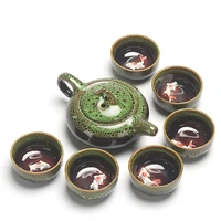 tea set drinkware ceramic glaze chinese kung fu teapot porcelain teaset portable cups of tea ceremony teaware sets