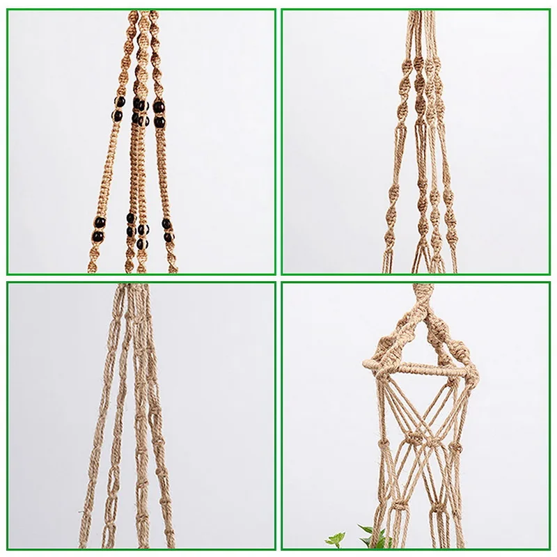 Лидер продаж 100% ручная работа подвеска для растений из макраме цветы/горшочки