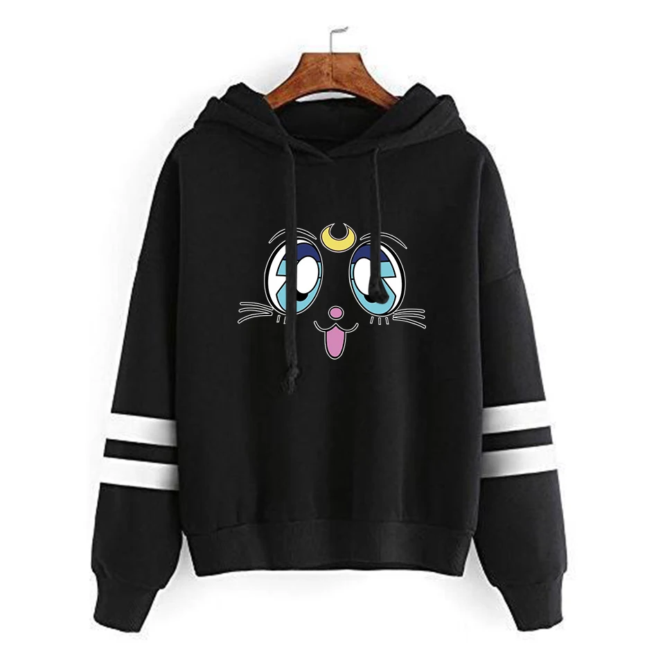 

Sailor Moon print Zipper hooded sweatshirt Harajuku Men/Women Casual Zipper clothes stranger things