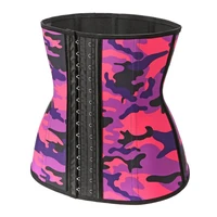 latest fashion for women camouflage print waist trainer belt waistband corset workout fitness girdles sweat belt faja shapewear