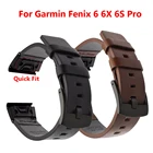 Ремешок из натуральной кожи для наручных часов Garmin Fenix 6x6 6S Pro 5 5X Plus 3HR Forerunner 935 945