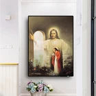 Картина на холсте с изображением богини Иисуса Христа в скандинавском стиле