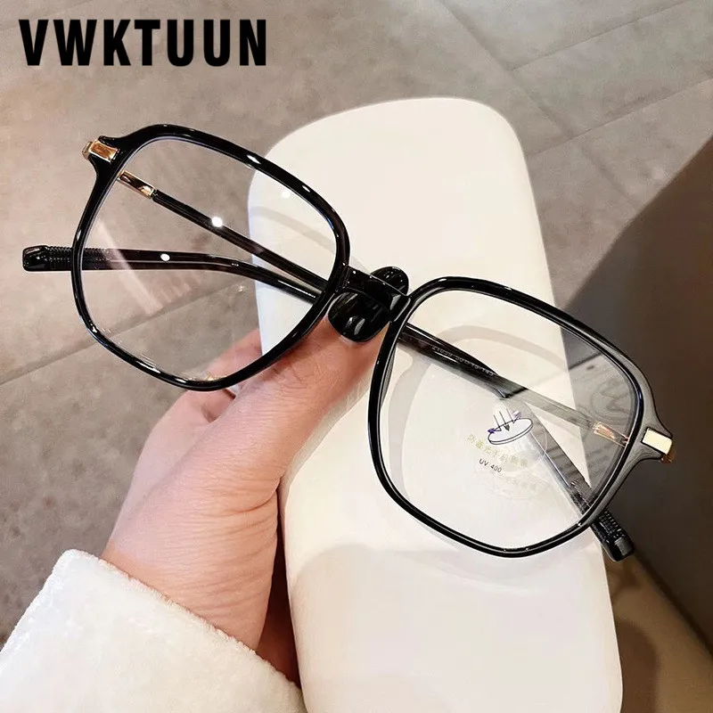 

VWKTUUN TR Frame Glasses Square Irregular Glasses Frame Women Men Myopia Frames Computer Eyeglasses Frames Anti Blue Light