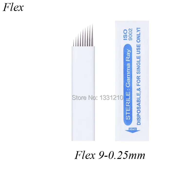 50 шт. Flex9 Diam 0 25 мм Lâminas Microblading гибкие иглы для микроблейдинга Татуировка