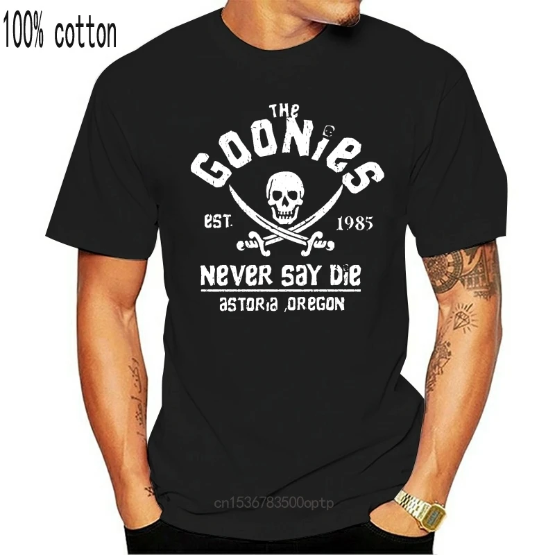 

New one yona Goonies T Shirt Goonies T-Shirt Short-Sleeve Graphic Tee Shirt Fun 100 Percent Cotton Beach Male Big size Tshirt