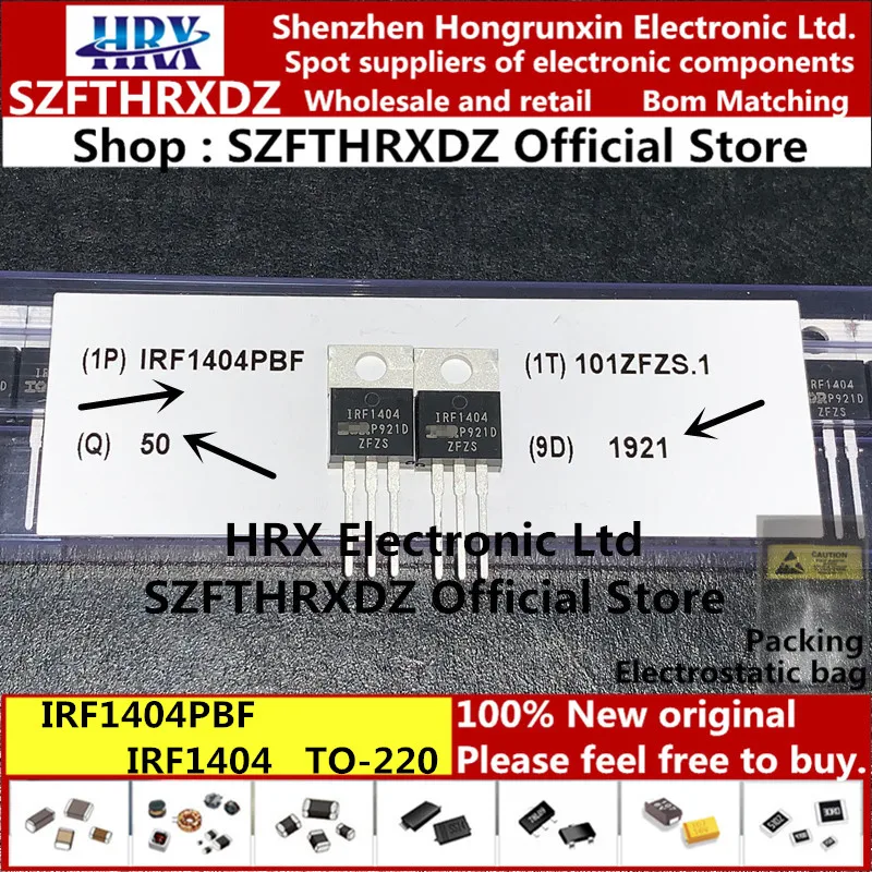 IRF1404PBF TO220 IRF1404 TO-220 50 шт./трубка 162A 40 В(10 шт