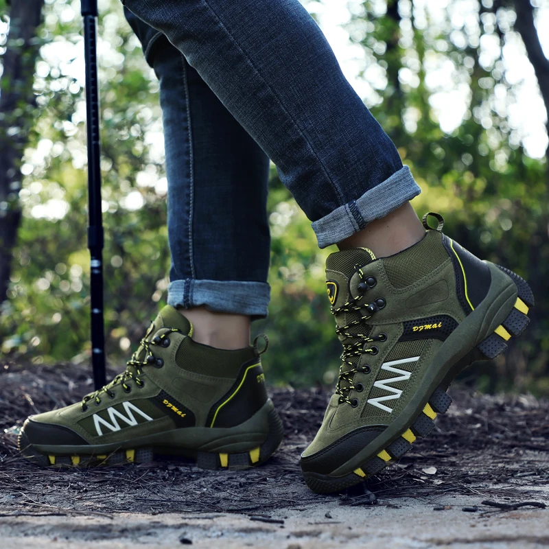 Мужские ботинки анти скольжение ботильоны из флока Для мужчин популярные