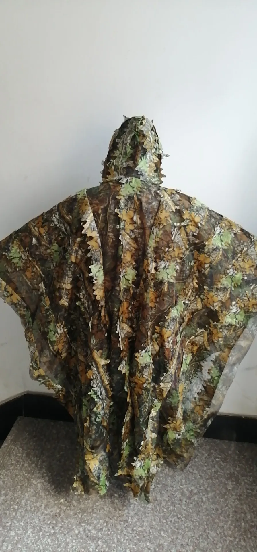 

Листья пончо джунгли Ghillie Костюмы Охота камуфляж 3D бионический лист Yowie сетка для охоты добавить uttons более удобный