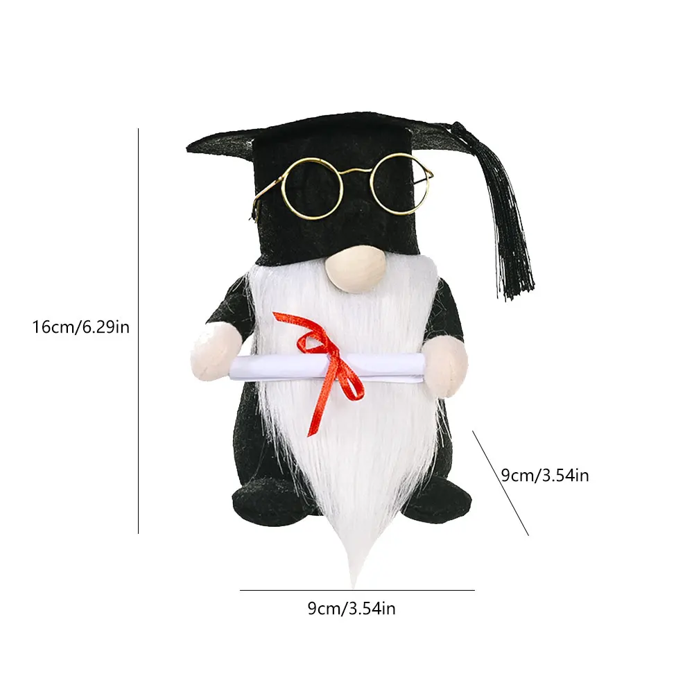 

Graduation Faceless Doll Graduation Party Decor 2021 Congrats Grad Backdrop Class Of 2021 Soft Plush Ornament With Eyeglasses