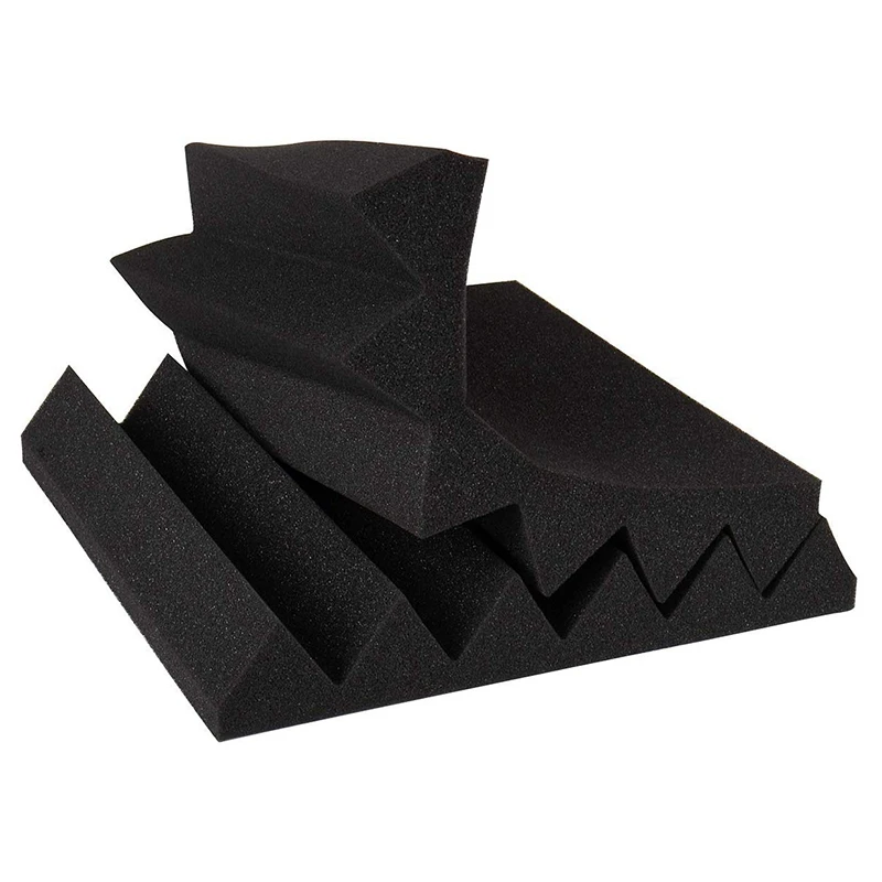 

Soundproofing Foam Wedge Acoustic Wall Panels Tiles Studio Foam Sound Proof Padding Wedge Sound Dampening Foam perfect for Home