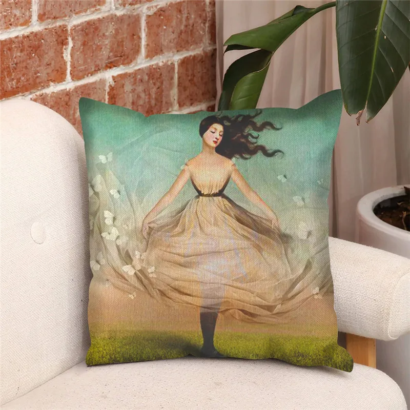 Льняные Наволочки Fuwatacchi красивые женские наволочки для подушек домашнего дивана