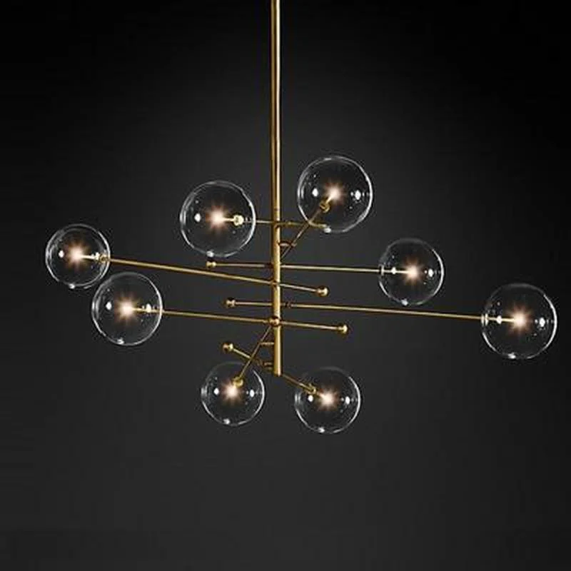 Светодиодная люстра в скандинавском стиле стеклянный потолочный светильник для