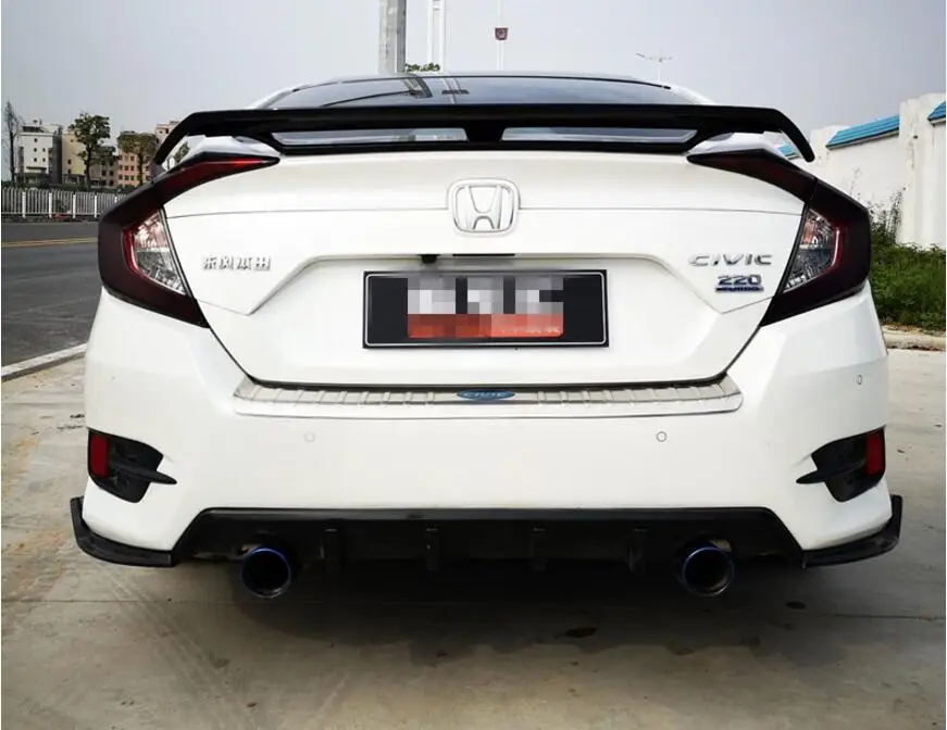 ABS Car Rear Wing Trunk Lip Spoilers Fits For Honda Civic 4 door sedan 2016 2017 2018 | Автомобили и мотоциклы