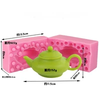 3d large teapot candle silicone mold for handmade desktop decoration gypsum epoxy resin aromatherapy candle silicone mould