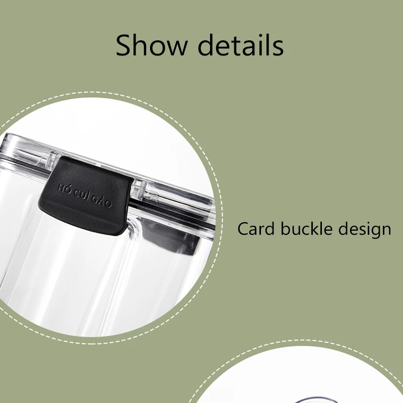 Квадратный прозрачный герметичный Кухонный Контейнер для хранения пищевых