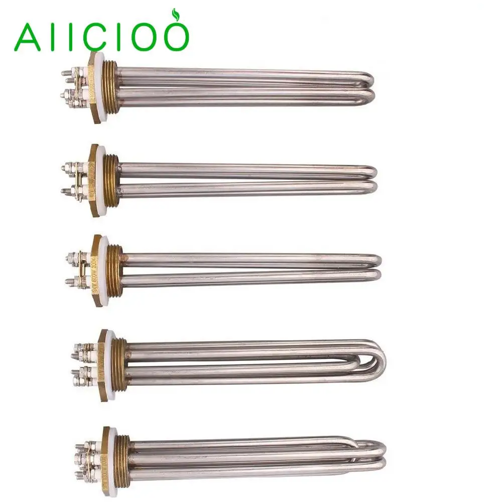 

AIICIOO DN32 Tubular Water Heater Element Immersion Heaterfor Homebrewing SUS304 1.25inch BSP 24V 36V 48V