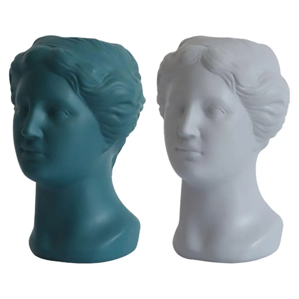 Каучуковый цветочный горшок для портретного лица современная статуя