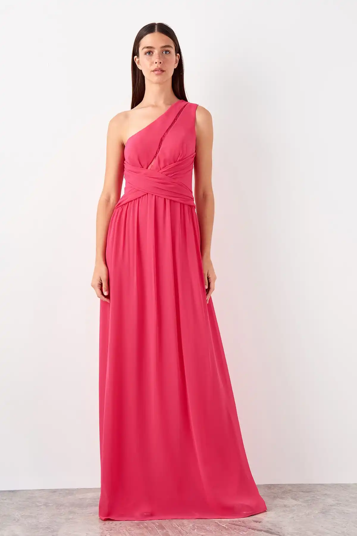 

Trendyol Lace Drop Collar Detail Evening Dress Dress TPRSS19AE0121