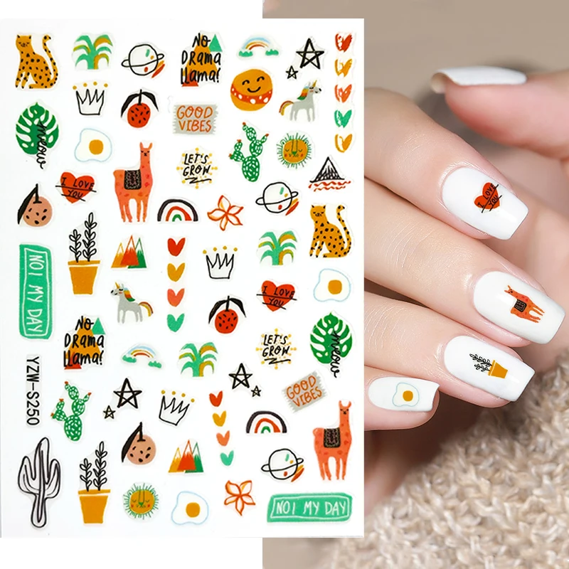 

1Sheet Nail Sticker Manicure Cartoon Design Nail Art Decoration