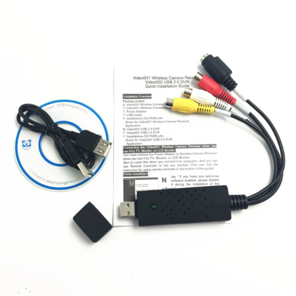 USB адаптер для видеозахвата с захватом чипсетом U tv 007 tv DVD VHS аудио Захват S-Video USB адаптер конвертер Поддержка Win7