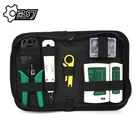 Сетевой Ethernet кабельный тестер RJ45 комплект щипцы обжимной инструмент дырокол RJ11 Cat5 Cat6 провод линейный детектор 8P8C RJ45