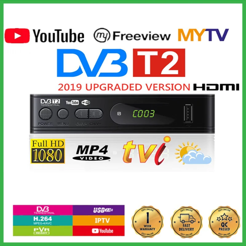 HDMI спутниковый ТВ приемник тюнер Dvb T2 Wifi Usb2.0 Full-HD 1080P Dvb-t2 тюнер ТВ коробка Dvbt2 или антенна Встроенный Русский Руководство