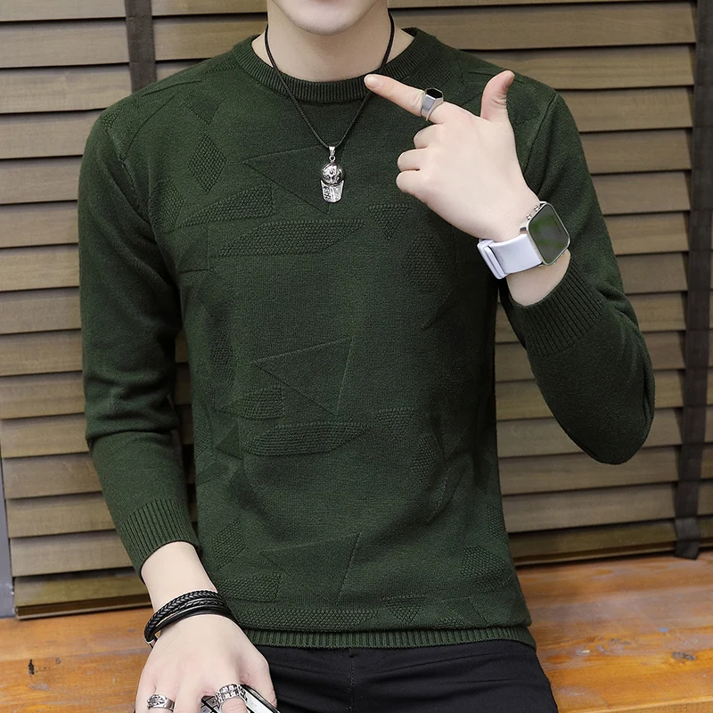 Новый Круглый мужской воротник свитер Одежда для 2019 осень зима свитера цвета