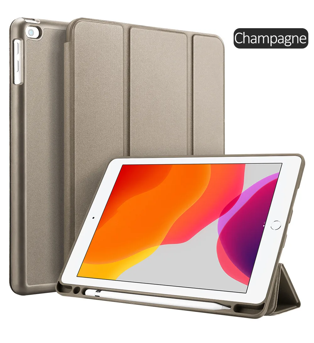 DUX DUCIS умный чехол для iPad 7 PU кожаный флип мягкий чехол для iPad 7th Gen 10,2 дюймов Чехол iPad 10,2 карандаш держатель Funda