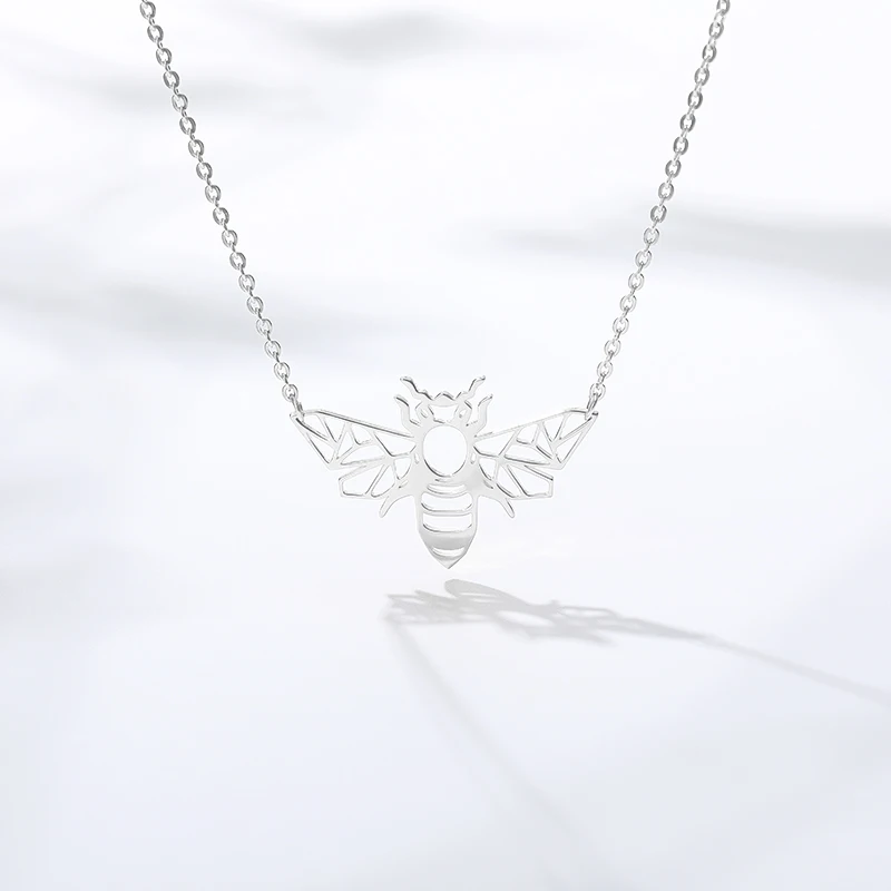 Ожерелье с подвеской в форме пчелы золотая цепочка из нержавеющей стали |