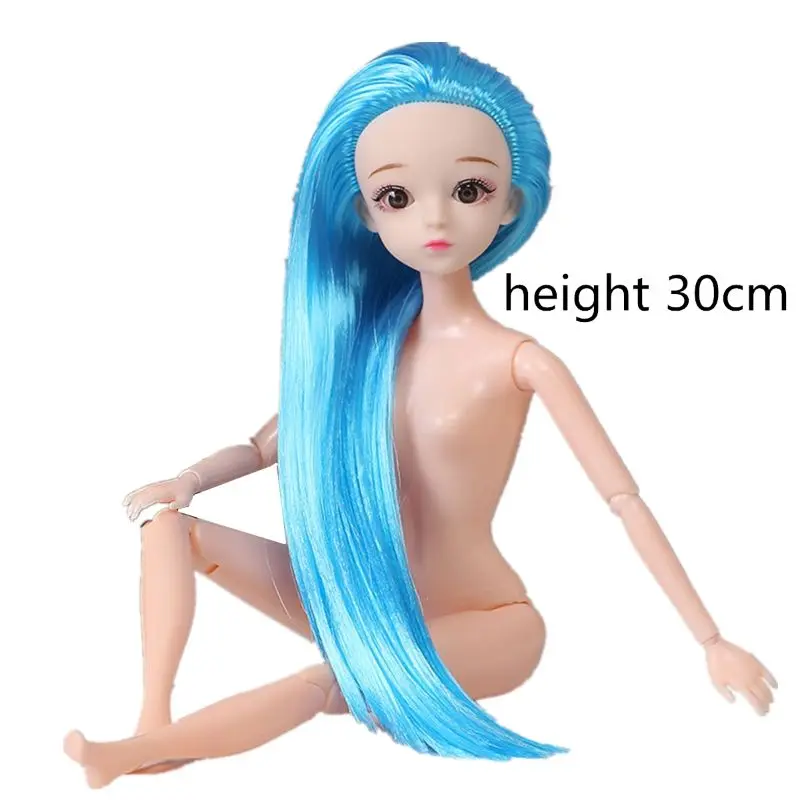 

C5AA 30cm Fashion Doll Toys for Girls 1/6 Dolls Body Make-up 3D Eyes Beautiful