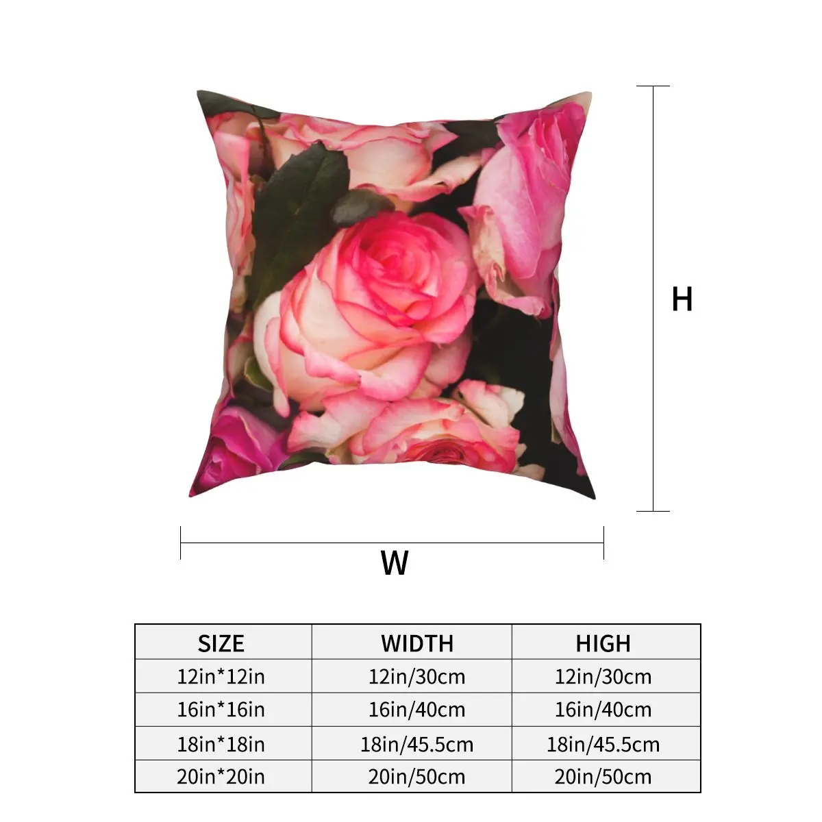 

Soft Roses Nature Flower Pillowcase Printed Fabric Cushion Cover Decorative Throw Pillow Case Cover Home Drop Shipping 40X40cm