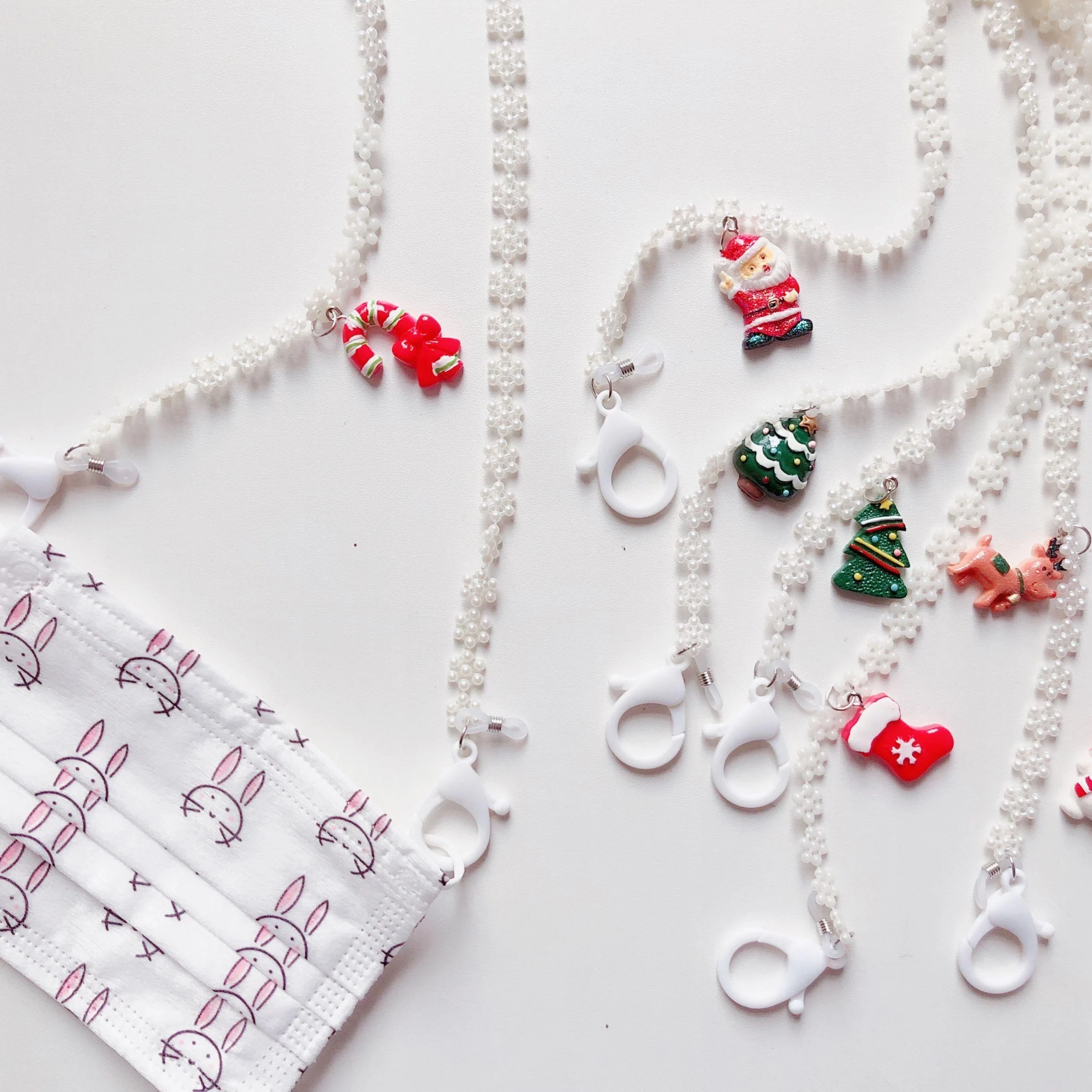 

Women Christmas Snowflakes Sunglass Chains Lanyards Eyewear Sunglasses Reading Glasses Strap Cord Glasses Hanging Rope