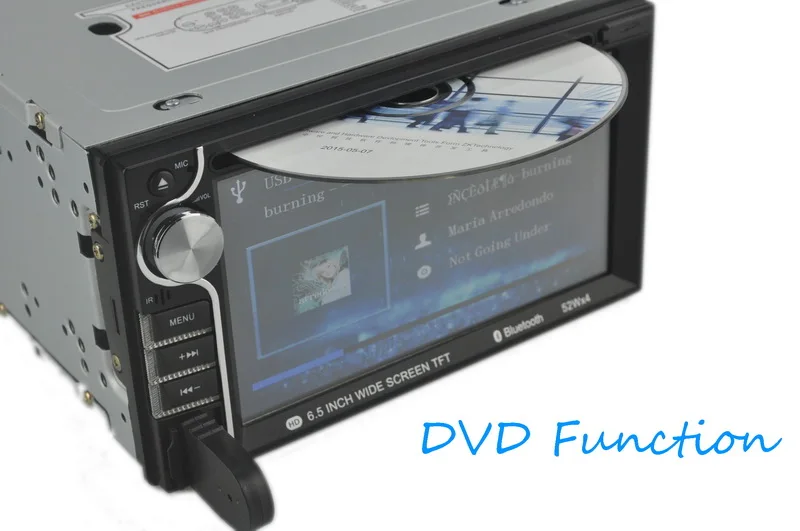 Автомобильный DVD с сенсорным экраном Hands Free RDS поддержка 7 языков 6 5 дюйма 2 Din HD