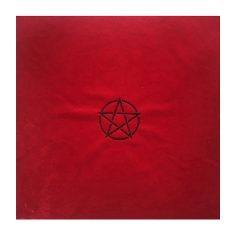 

6060cm Pentacle Tarot Tablecloth Velvet Altar Tarot Cloth Board Game Card Pad