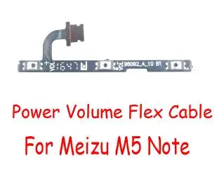 For Meizu M5 Note Кнопка включения/выключения кнопки громкости гибкий кабель лента для Meizu M2 M3 M3s M5 M6 M5s Pro 6 M6S X8 Note 8 15 15 Plus 16 16 Ремонт - Цвет: For Meizu M5 Note