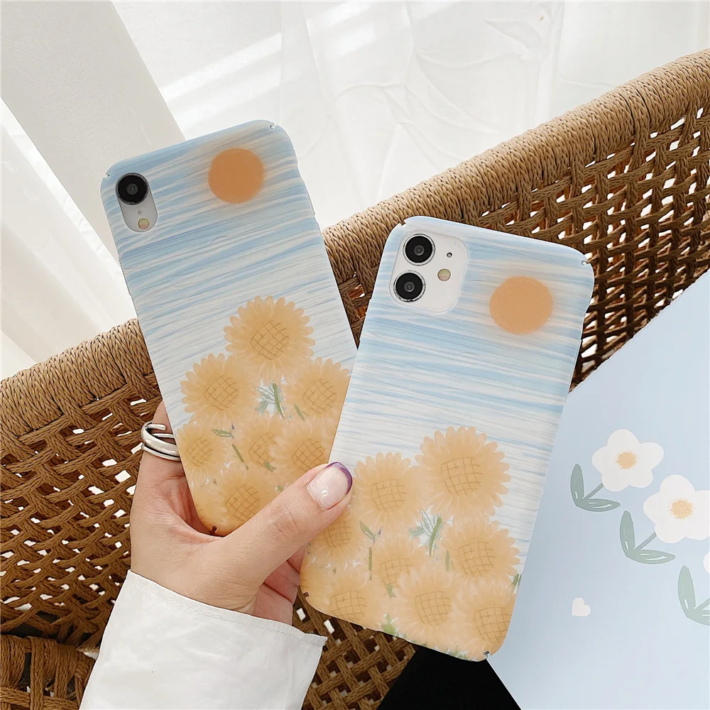 Тонкий чехол с мультяшным цветочным рисунком для HUAWEI P40 MATE 30 PRO NOVA 5I 6 SE HONOR 7C 8A