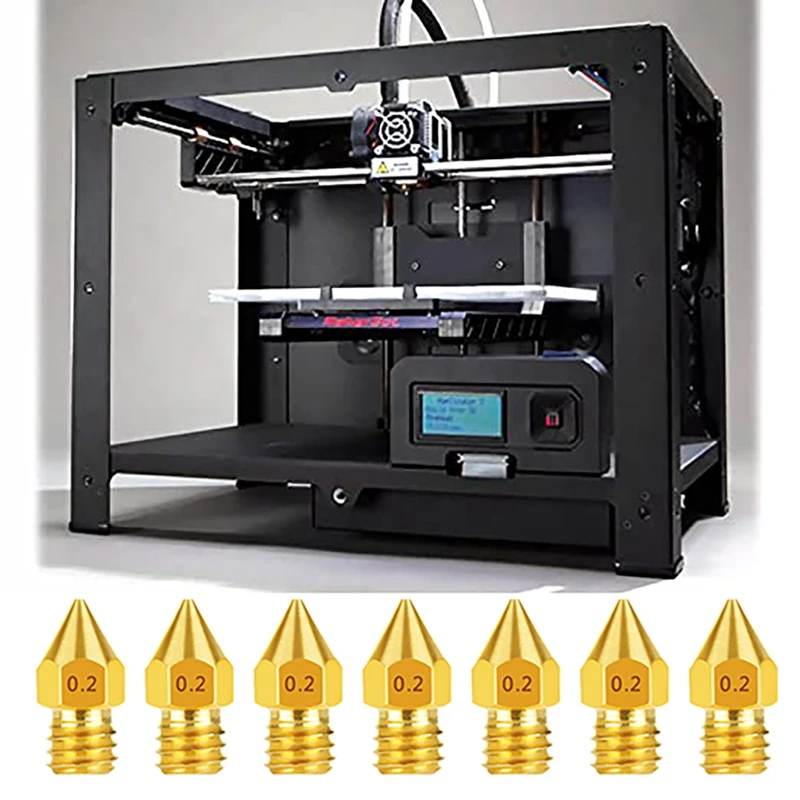 3D Printer Accessories 1.75mm MK8 Extruder Print Head Brass Nozzle for Makerbot Creality CR-10 Ender 2/3 (20 Pcs) | Компьютеры и офис