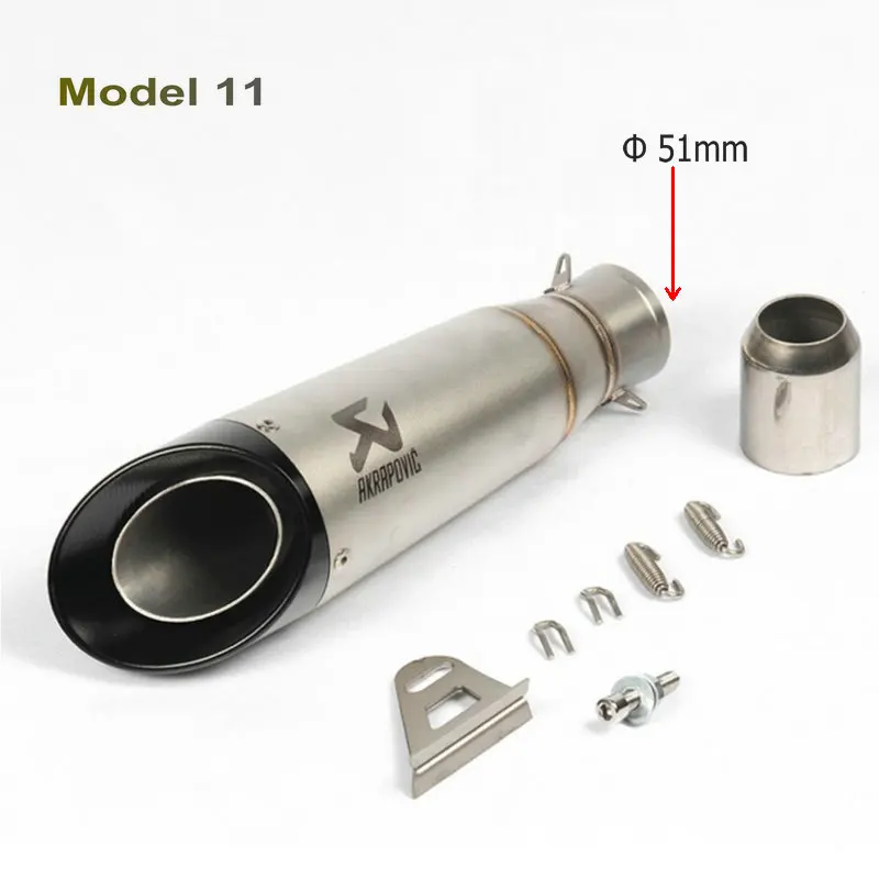 Глушитель выхлопной трубы moto rcycle Универсальный escape de moto akrapovic moto cicleta выхлопная труба для Honda Yamaha Kawasaki 51 мм 61 мм на входе