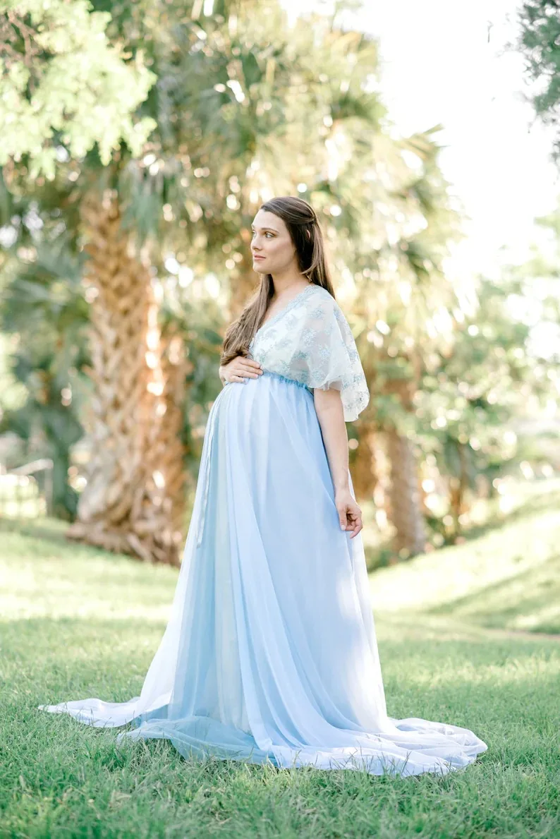 

Фатиновый халат для беременных, платье для будущих мам для фотосессии, нижнее Белье для беременных