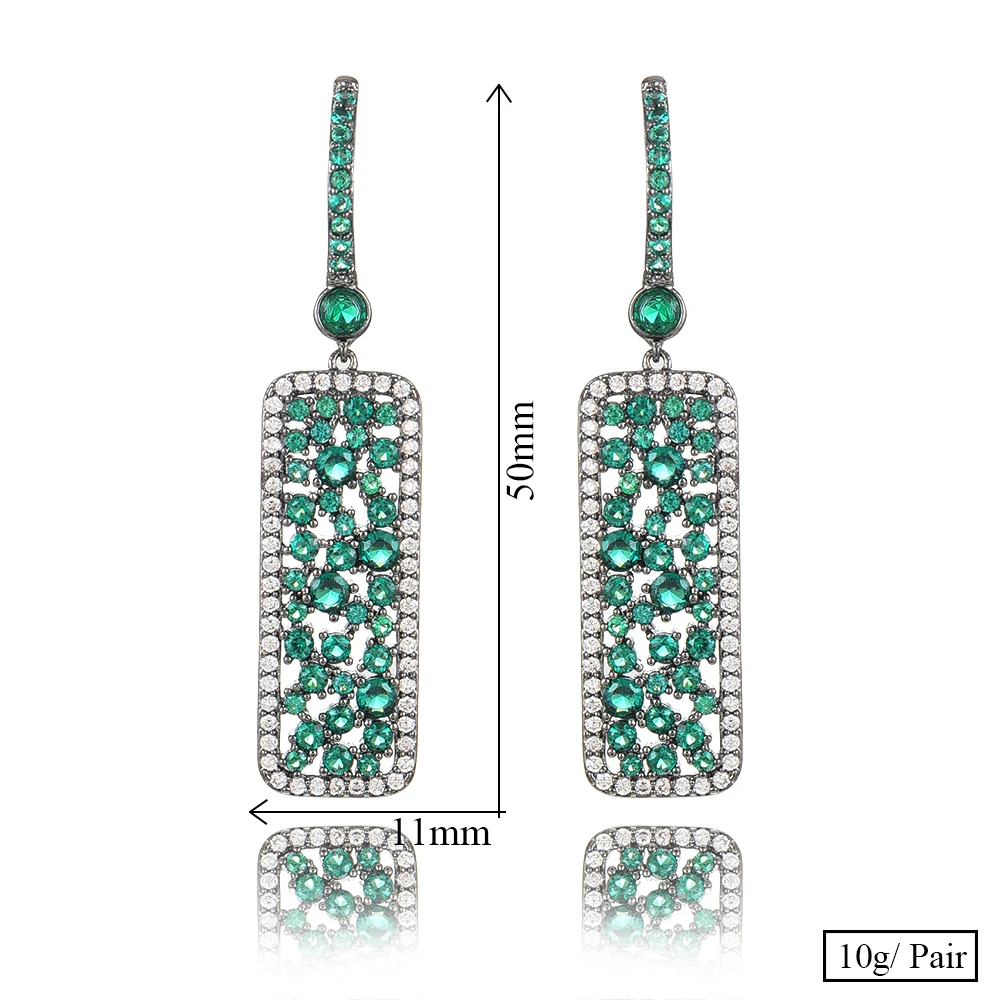 

LARRAURI Trendy Luxury Famous Design Cubic Zirconia Dangle Earrings for Women Wedding Dubai Earrings in Jewelry Making