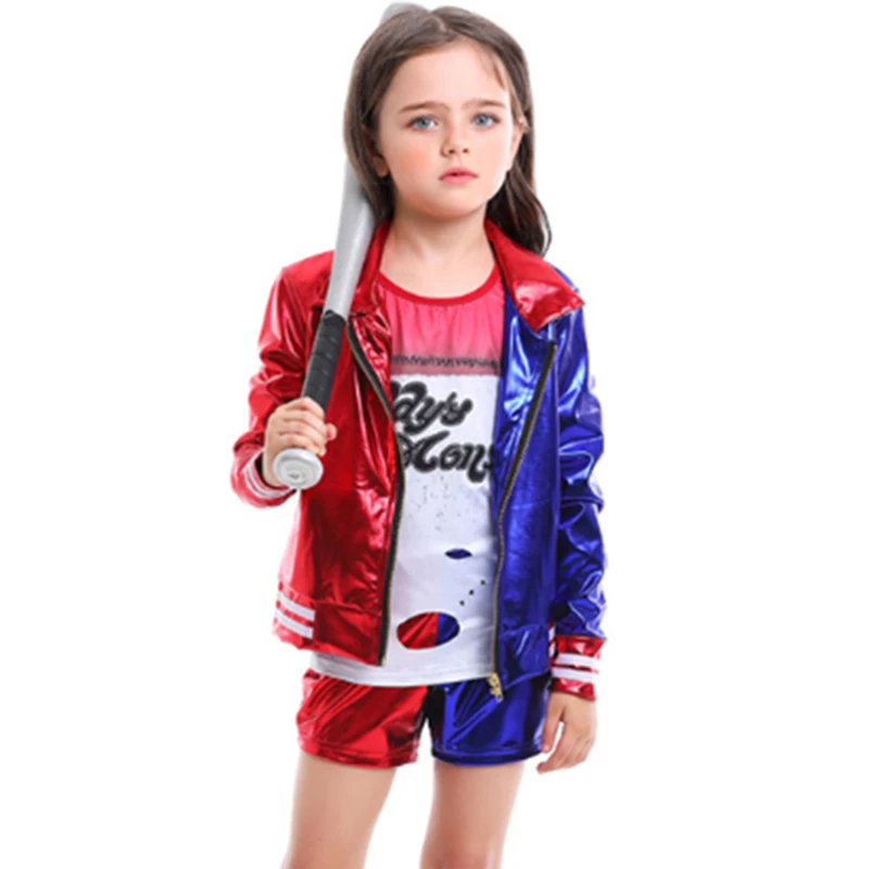 Карнавал девочки отряд самоубийц полный костюм Хэллоуин клоун Косплей