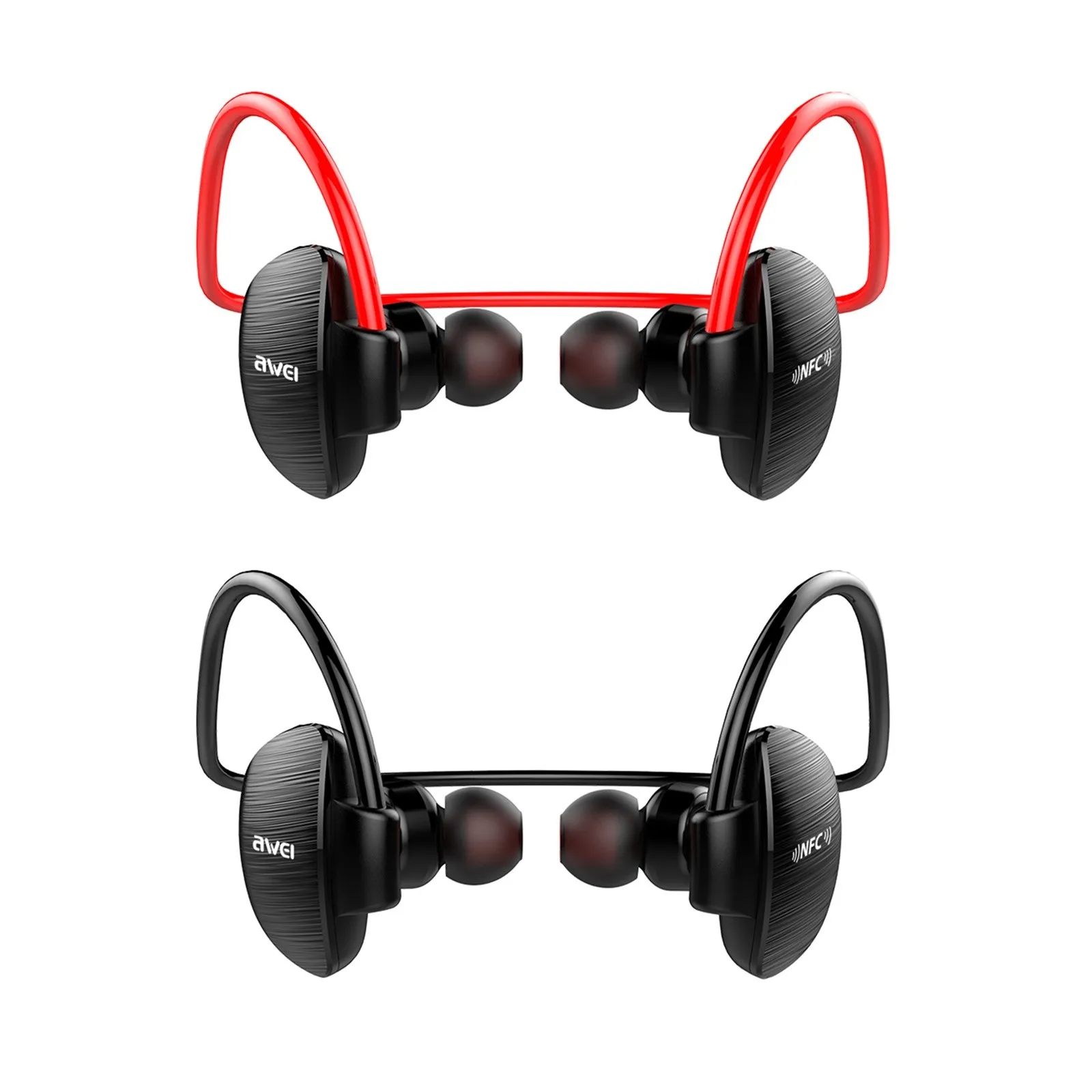 Наушники-вкладыши Awei Bluetooth гарнитура расположен сзади спортивные объемное