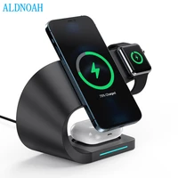 4 in 1 magnetic wireless charger stand for iphone 12 mini pro max apple watch 6 5 4 3 fast charging dock station for airpods pro