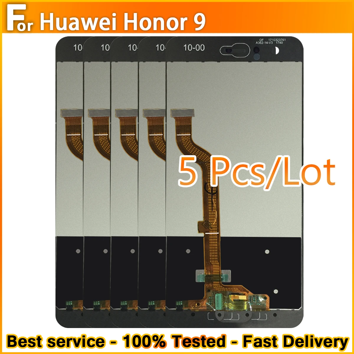 5 шт./5 15 дюйма для Huawei Honor 9 STF-L09 ЖК-дисплей сенсорный экран сменный ЖК-экран 100% тест