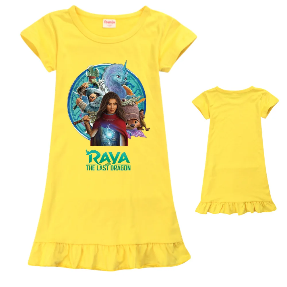

Summer Raya and The Last Dragon Nightdress Little Teen Girl Pajamas Dresses Children Nightgown Kids Clothes Comfortable pajamas
