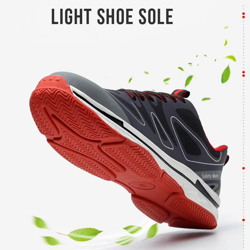 Lightweight Steel Toe Cap Safety Shoes Men Women Puncture Proof Construction Work sneakers New anti-skid Breathable boots | Спорт и