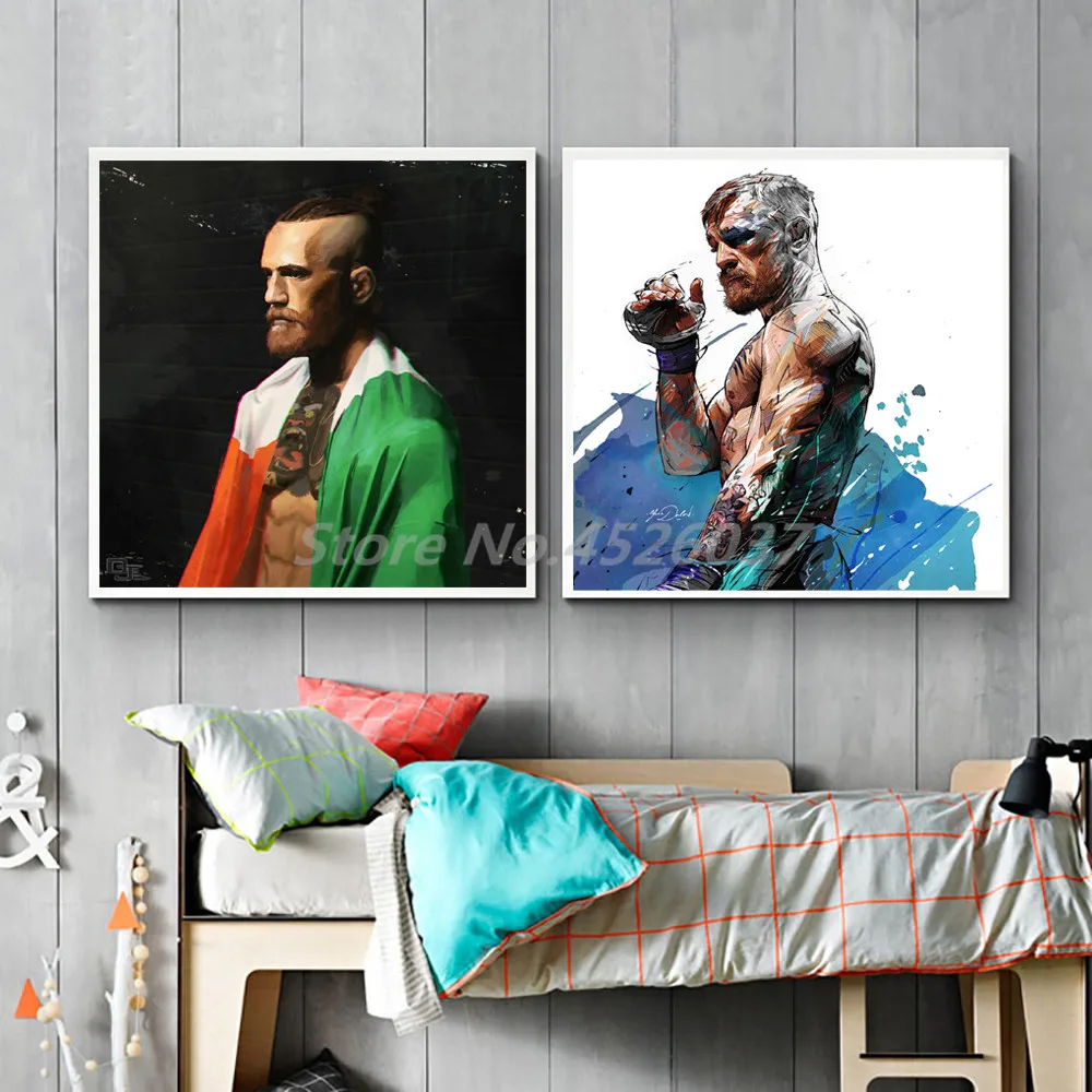 Conor McGregor уличное искусство печать на холсте картина модульные картины для